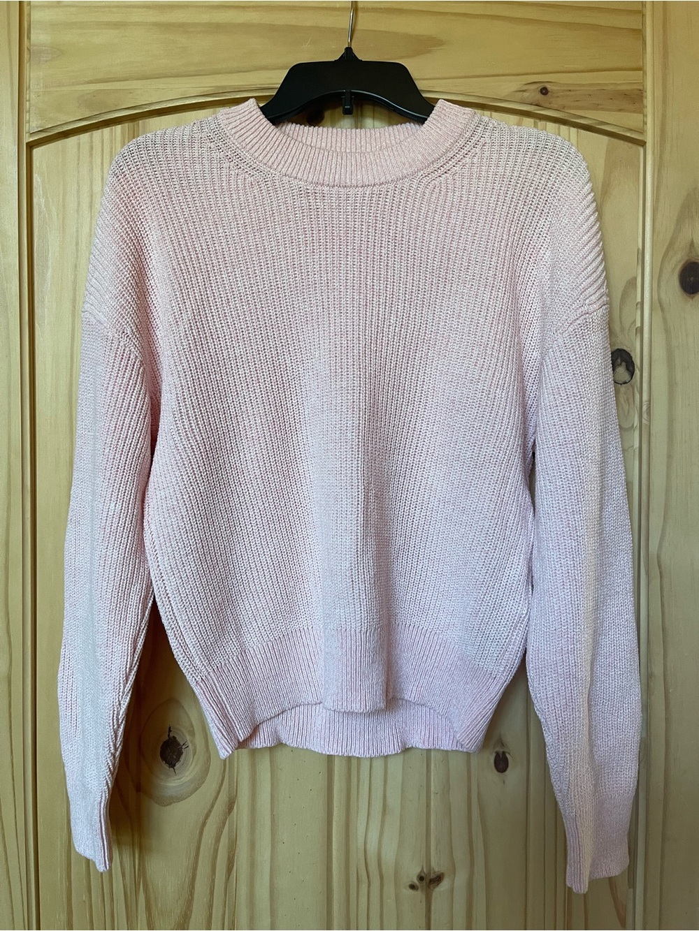 H&M Pale Pink Crew Neck Knit Sweater